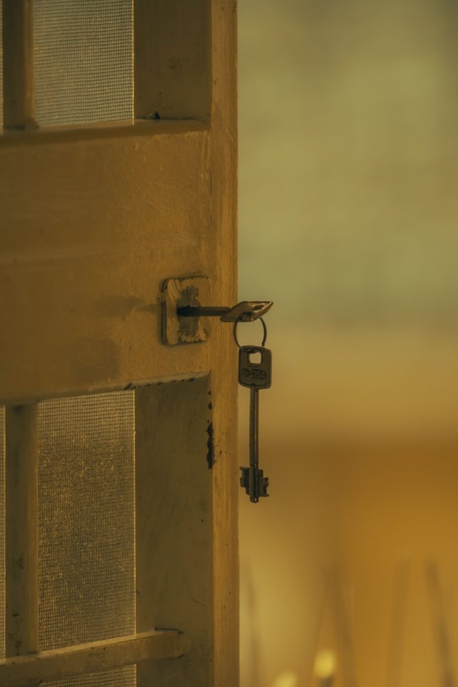 Key in the front door